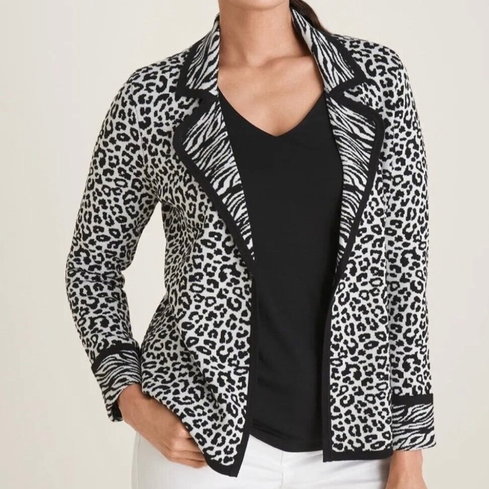 Chicos Women’s Animal Print Cardigan